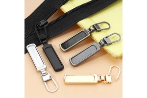 Rectangle Shape Removable Alloy Zip Slider Pull Replacement Detachable Metal Zipper Puller