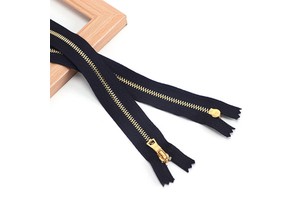 Manufacturer's Custom Metal Zipper With Gold Luxury Puller Sew Slider Logo-for Jeans Shoes Handbags Garments Bags