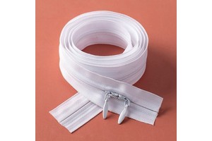 Wholesale Invisible Plastic Zipper Rolls 3#5# Sizes Auto Lock Slider Nylon Bed Sheet Use Long Chain Double Open End 120cm 150cm