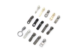 OEM Embossed Brand logo Zip Pulls Custom Designer Metal Zipper Puller With Slider for Bag / Clothing