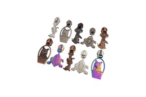 Handbags Hot Selling Slider With Ring Fancy Decorative Custom Zipper Head Slider Zipper Puller Metal