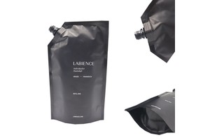 Customized 100ml 500ml 1L Spout Pouch Black Plastic Stand up Pouch With Spout Biodegradable Shampoo Spout Pouch