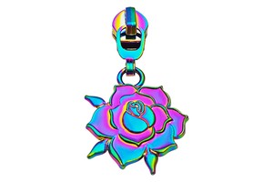 Custom Bags Cartoon Zipper Puller rainbow Zinc Alloy Decorative Flower Zipper Pull Tags for Garment