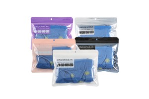 Customizable Women's/Men's Underwear Clothing Socks Packaging Bag Low MOQ Resealable PE Plastic Zipper Heat Seal Offset Printing