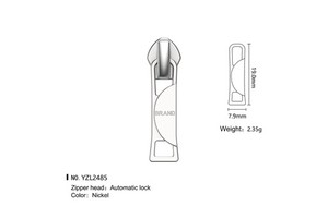 Custom Logo Zinc Alloy Zipper Slider Semi-Lock Nylon Material Supply Customers