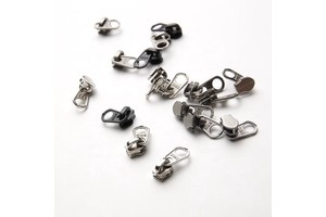 High Quality SBS Size 3# Nylon Electrophoresis Short Zipper Pull Black High Visibility Zipper Slider