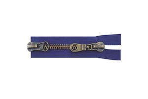 High Quality Double Two Way Auto Lock Bronze Zipper for Jeans Shoes Garments Bags Home Textiles Made of Durable Nylon Plastic