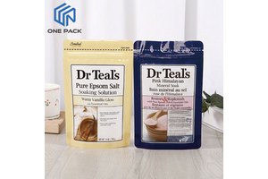 Custom Self-sealing Smell Proof Spa Bath Soak Foil Pouches Body Scrub Bath Salt Package Bag Stand up Mylar Bath Bomb Packaging
