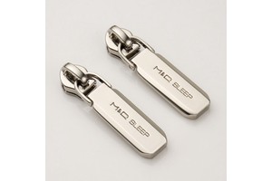 High Quality 5# Metal Zipper Pull Sliders Custom Engraved Logo Silver Metal Zip Pull Chrome Zipper Puller Slider for Handbags