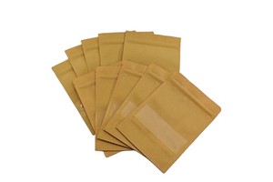 Custom logo Kraft Paper Bag Window Resealable Zipper Top Sugar Baby Food Kraft Food Paper Bag for Sale