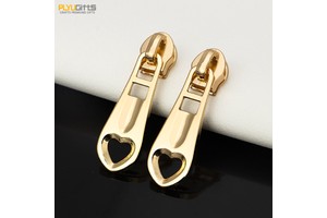 Luxury Butterfly Design Custom Logo Gold Auto Lock Zipper Pullers for Handbags, Bags, Shoes, Garments - High Quality Zinc Alloy Metal