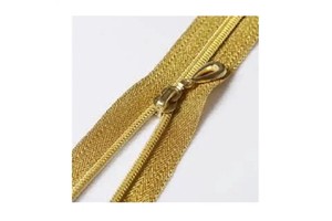 HENGWEI Brand Shiny Gold Teeth Metal Zipper for Coats With Auto Lock Slider for Garment