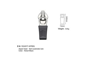 Custom Logo Zinc Alloy Zipper Slider Semi-Lock Nylon Material Supply Customers