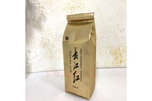 Customized Printed Side Gusset Stand up Food Flat Bottom Metallic Gold Plastic Matte 500g Packaging Bags Coffee Pouch