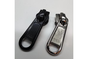 High Quality Eco-Friendly DIY Metal Zipper Pull for YKK Genuine No.8 Long Brand Lockless Bag Zipper Rectangle Design