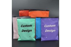Fashion Custom Colorful Zipper CPE Pouch Bag for Clothing Ziplock Packaging Bags Printed logo Slider Zip Lock Plastic Bag
