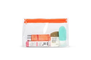 2024 Custom Clear PVC Slider Zip Lock Stand up Pouch Bag EVA Zipper Bag For Skin Care Cosmetic Packaging With Logo