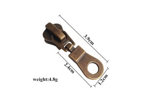 Free Design Metal Logo Puller Custom #5 Without Lock Zipper Pull for Bags Antique Bronze Zipper Slider