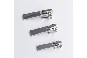 High Quality White Gold Zinc Alloy Metal Slider Long Plate Zipper Puller for Clothing Bags Luggage Sewing Repair Wholesale