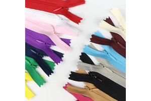 Direct Sale Custom Plastic Nylon Closed-End Invisible Zipper Auto Lock Slider Nickel-Free Multiple Colors for Skirt Hidden Lace