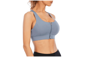 Front Zipper Sports Bras with High Support and Comfortable Fit for Gym, Running, and Workout Wear in Breathable Fabric Design