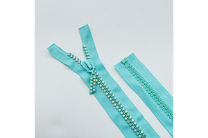 5# Custom Plastic Zipper Long Chain Open End Double Resin Zipper with Double Open End Closure Electroplated
