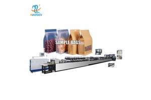 Hot Cutting 8 Side Sealing Opp Ldpe Slider Zip Lock Bag Making Machine Snack Food Packaging Flat Bottom Pouch Bag Making Machine