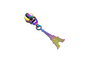 Creative Non-lock Metal Zipper Head for Bag Zipper Puller Custom Rainbow Zipper Slider