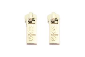 Hot Sale Bag Engraved logo Zip Puller Custom Metal Zipper Pull Slider for Clothes