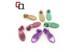 Custom Zinc Alloy Strong Zipper Puller Slider for Luggage Bags Backpacks Clothes Rainbow Colorful Zip Heads