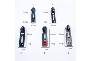 CHENQI High Quality Multiple Styles Custom 3#5#8# Black Nickel Golden Zipper Puller Plating Zipper Slider Head for Bags