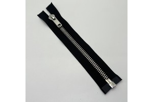 Direct Factory Sale 10# White Gold Metal Open-End Zipper Smooth and Lag-Free