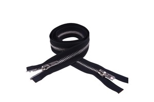 High Quality Custom Chain DAWEI Brand High Quality Stainless Steel 5# Silver Teeth Metal Zipper for Clothes and Bag