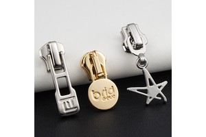 Garment Accessories Star Shape Silver Zipper Puller Head Customized Zipper Pulls 5# Metal Round Zipper Slider for Bag Clothing