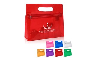Fashionable pink Pvc Clothing Packaging Plastic Zipper Bag Pouch Cosmetic Makeup Zip Lock Slider Bags Customized logo