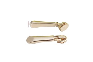 Custom 5# Metal Zipper Pull Logo Bag Zipper Head Puller Garment Metal Gold Zipper Puller Slider Brand Logo
