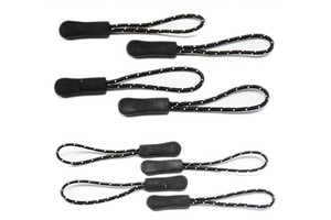 Wholesale 1000pcs 5# Black TPU Logo Zipper Puller Resin Zipper for Clothing Decoration Garments