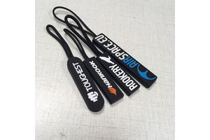 Hengda Factory Customized Automatic Slider With Rubber Tap Zipper Pull Replacement With Rubber Rubber Zipper Tab