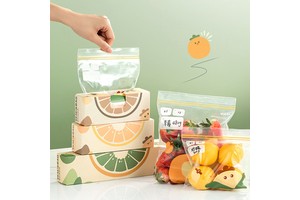Self-Seal Plastic Bag with Slider Zipper for Fresh-Keeping Refrigerator Food Packaging for Chewing Gum Milk Jelly