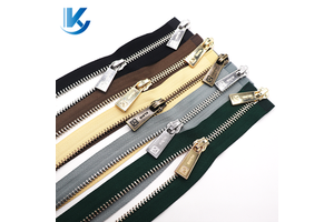 2-way Zip For Cloth Shining Silver Teeth Custom Black Nickel Metal Zipper For Jacket Double Sliders Metal Zipper