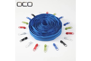 OCO Wholesale Bulk Zipper for Clothes Roll 5# Nylon Zippers by the Yards Long Chain Zipper for Luggage