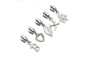 Wholesale Custom Brand Logo Zipper Pullers Metal Zipper Pull for Clothing