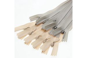 Factory Wholesale Two Way Hidden Zipper With Double Slider Zipper Auto Lock Invisible Zipper for Dress Garment