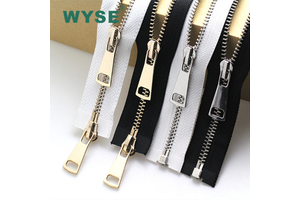 Cremallera De Metal 3#5# Close End Gold Color Teeth by the Yard Custom Reversible Jacket Zipper Metal Zipper Metallic Zippers