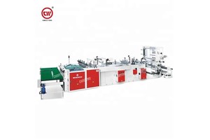 Super High Speed Slider Zipper Lock Plastic Bag Making Machine with PLC & Motor for Waterproof Polyethylene Manufacturing Plants