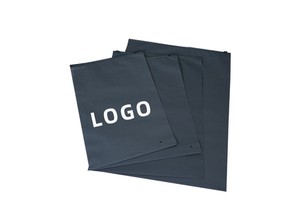 Custom Logo Frosted Zipper Bag Recycled Custom Design Hoodies Black Plastic Slider Zipper Bag for Packing