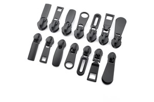 Factory Wholesale Non Lock Nylon Zipper Slider Black Zipper Puller #3 #5 #8