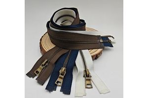 DIY Sewing Garment Zip Accessories Bronze Teeth Alloy Zipper for Handbag Jacket Single Open End Copper Zippers