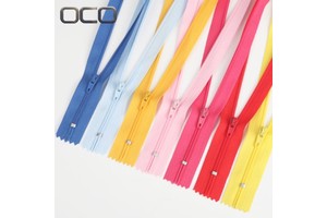 Hot Sales in Stock Color Auto Lock Zipper #3 Nylon Zipper Closed End Zipper for Clothes