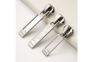Handbags Design Zipper Puller Fashion Custom Zipper Pulls Brushed Silver 5# Metal Zip Slider for Luggage